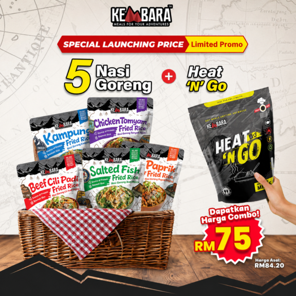 5 PACKS MENU NASI GORENG + 1 HEAT N GO (SPEACIAL LAUNCHING LIMITED PROMO)