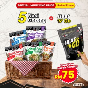 5 PACKS MENU NASI GORENG + 1 HEAT N GO (SPEACIAL LAUNCHING LIMITED PROMO)